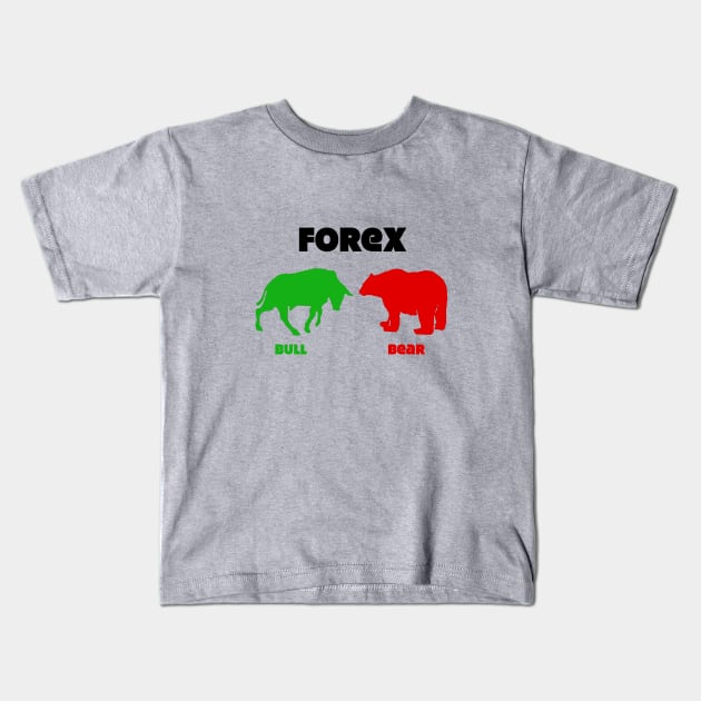 Forex Bull Kids T-Shirt by cypryanus